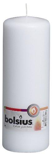 bolsius Stumpenkerzen - Weiß - 20 cm - Brenndauer 75 Stunden, 8 Stück - 2