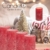 Candelo 4er Set Kerzen Ambiente Rustic Stumpenkerzen - Rot - große Rustik Kerze 12cm - lange Brenndauer ca. 54 Stunden Weihnachtskerzen Adventskranz - 4