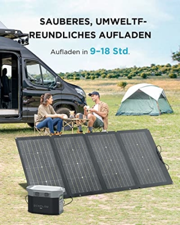 Delta Max (Delta Max1600+220WSolar Panel) Power station 1612 Wh mit 220-W-Solarmodul, 6x2400W-Wechselstromsteckdosen (5000 W Überspannung), tragbare Solargenerator für Notfälle, Camping, Wohnmobile - 3