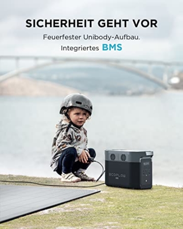 Delta Max (Delta Max1600+220WSolar Panel) Power station 1612 Wh mit 220-W-Solarmodul, 6x2400W-Wechselstromsteckdosen (5000 W Überspannung), tragbare Solargenerator für Notfälle, Camping, Wohnmobile - 6