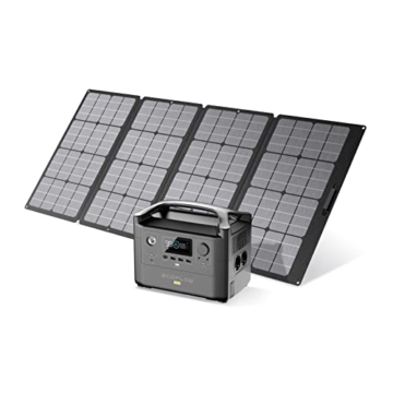 Ecoflow River Pro Solargenerator, tragbares Kraftwerk, 720 Wh, mit 160 W Balkon-Solarpanel, Aufladung von 0 bis 80 % in 1 Stunde, Solargenerator für Camping, RV, Outdoor - 1