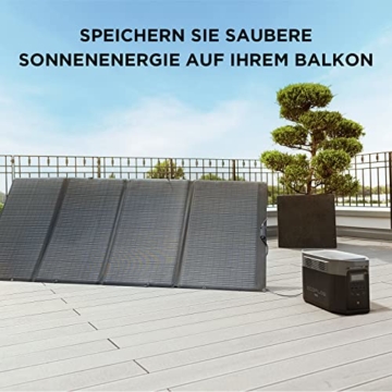 ECOFLOW Solargenerator Delta Max (2000), 2016 Wh mit 400 W Solarpanel auf Balkon, 4 x 2400 W AC Output (4600 W Peak), tragbare Energiestation für Zuhause, Camping, RV und Notfall - 4
