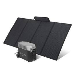 Ecoflow Solargenerator Delta Pro 3,6 kWh/3600 W mit Solarpanel auf Balkon mit 400 W, tragbares Kraftwerk für Haus, Camping, Camping im Freien, Wohnmobil und Notfall - 1