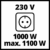 Einhell Stromerzeuger (Benzin) TC-IG 1100 (max 1400 W, 6,5 L Tank, Inverter, 1000 W Dauerleistung, 4-Takt-Motor, 1x 230 V, Ölmangelsicherung, Überlastschutz, Voltmeter) - 7