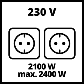 Einhell Stromerzeuger (Benzin) TC-PG 25/1/E5 (max 2400 W, 15 L Tank, 2100 W Dauerleistung, 4-Takt-Motor, 2x 230 V, Überlastschutz, Voltmeter, AVR-Funktion) - 8