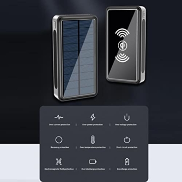 GDZTBS Solar Powerbank, 100000mah Tragbares Wireless Solar Ladegerät Externer Akku Mit Led Taschenlampen Hoher Kapazität wasserdichte Außen Power Bank - 4