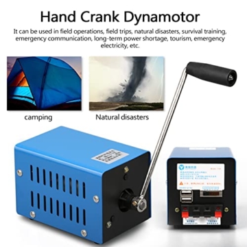 handkurbel generator Hancaner Hochleistungs-Ladegerät Notfall Handkurbel Dynamotor Tragbarer USB-Lade Outdoor Camping Survival Dynamotor - 2