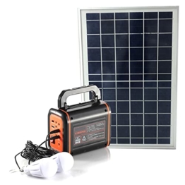 HXRHDX Solargenerator 8000 Mah Powerstation mit Solarpanel Kapazität und Paneelen Inklusive Beleuchtung und Multifunktionaler Notstromaggregat Solar - 1