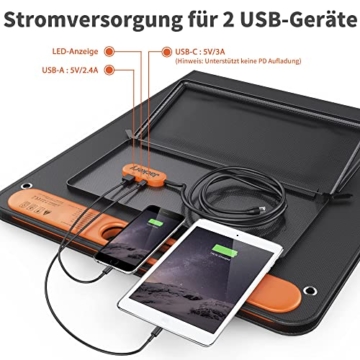 Jackery Faltbares Solarpanel SolarSaga 100 - Solarmodul für Explorer 240/500/1000 Tragbare Powerstation - Solarladegerät mit 2 x USB-Anschluss -100W Outdoor Solargenerator für Camping und Garten - 3