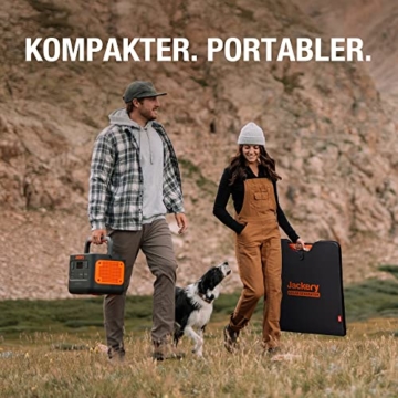 Jackery Solargenerator 1000 PRO 800W, 1002Wh Powerstation mit 4* 200W Solarmodulen, Solar&AC Schnellladung in 1,8 Std, Dual PD 100W Ports, mobile Stromversorgung für unterwegs und als Notstromaggregat - 6