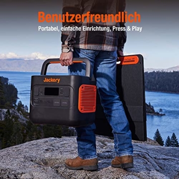 Jackery Solargenerator 2000 PRO 200W, 2160Wh Powerstation mit SolarSaga 200, 2* 230V/2200W AC-Steckdosen, schnelle Ladung, mobile Stromversorgung für Reise Camping Wohnmobil und als Notstromaggregat - 8
