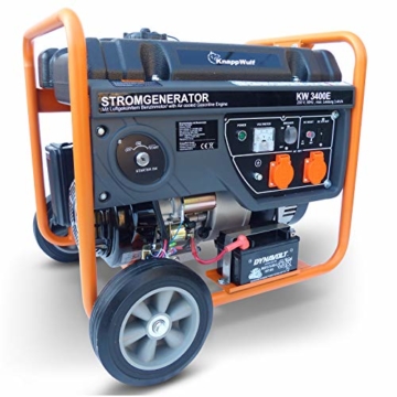 KnappWulf Generator Stromerzeuger KW3400 mit Elektro Starter 230V 1 Phase Notstromaggregat - 1