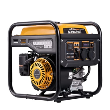 maXpeedingrods Inverter Stromgenerator 3500W Benzin 4 Takt mit zwei 230V Steckdosen Leise und leicht als Notstromaggregat hausversorgung für Garage Werkstatt Baustelle - 1