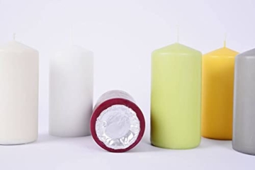 Müller Stumpenkerzen - Set mit 24 Säulenkerzen - Farbe Elfenbein - 48 x 62 mm - Lange Brenndauer: 10 Stunden - Tropffrei Wachskerzen, Ohne Duft - BSS Brandschutz - RAL Qualität - 2