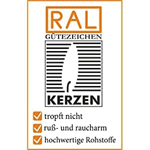 Müller Stumpenkerzen - Set mit 6 Säulenkerzen - Farbe Elfenbein - 68 x 110 mm - Lange Brenndauer: 35 Stunden - Tropffrei Wachskerzen, Ohne Duft - BSS Brandschutz - RAL Qualität - 6