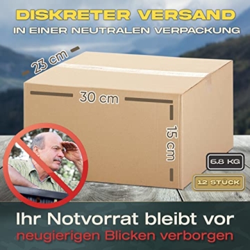 [NEU] SEVEN OCEANS - DAS ORIGINAL - Notfallnahrung [12x500g] + extra Vitamine I Extrem lang haltbarer Notvorrat [6kg] zur Krisenvorsorge I Energiereiche Outdoor Notration I Prepper Notnahrung - 5