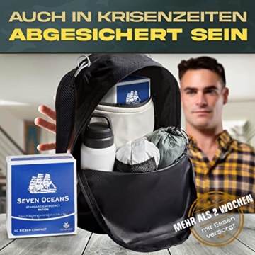 [NEU] SEVEN OCEANS - DAS ORIGINAL - Notfallnahrung [12x500g] + extra Vitamine I Extrem lang haltbarer Notvorrat [6kg] zur Krisenvorsorge I Energiereiche Outdoor Notration I Prepper Notnahrung - 6