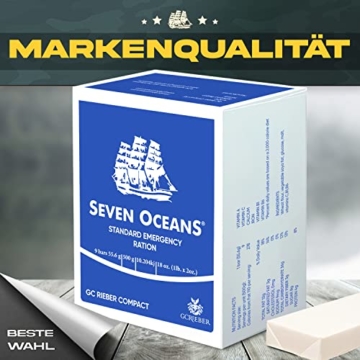 [NEU] SEVEN OCEANS - DAS ORIGINAL - Notfallnahrung [12x500g] + extra Vitamine I Extrem lang haltbarer Notvorrat [6kg] zur Krisenvorsorge I Energiereiche Outdoor Notration I Prepper Notnahrung - 7