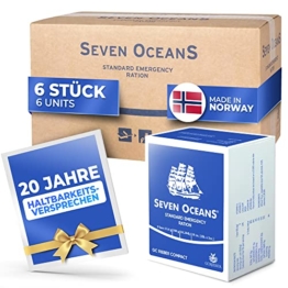 [NEU] SEVEN OCEANS - DAS ORIGINAL - Notfallnahrung [6x500g] + extra Vitamine I Extrem lang haltbarer Notvorrat [3kg] zur Krisenvorsorge I Energiereiche Outdoor Notration I Prepper Notnahrung - 1