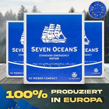 [NEU] SEVEN OCEANS - DAS ORIGINAL - Notfallnahrung [6x500g] + extra Vitamine I Extrem lang haltbarer Notvorrat [3kg] zur Krisenvorsorge I Energiereiche Outdoor Notration I Prepper Notnahrung - 4