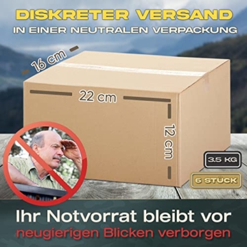 [NEU] SEVEN OCEANS - DAS ORIGINAL - Notfallnahrung [6x500g] + extra Vitamine I Extrem lang haltbarer Notvorrat [3kg] zur Krisenvorsorge I Energiereiche Outdoor Notration I Prepper Notnahrung - 5