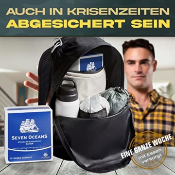 [NEU] SEVEN OCEANS - DAS ORIGINAL - Notfallnahrung [6x500g] + extra Vitamine I Extrem lang haltbarer Notvorrat [3kg] zur Krisenvorsorge I Energiereiche Outdoor Notration I Prepper Notnahrung - 6