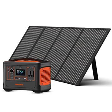 Notstromaggregat solar,600W Tragbare Powerstation mit 100W Solarpanel,230V mobile solaranlage komplettset,mobile Stromversorgung mit LCD Anzeige für Urlaub auf dem Outdoor Abenteuer & Notfälle - 1
