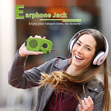 Solar Radio, Kurbelradio AM/FM Wiederaufladbare Dynamo Radio Wasserdicht LED Dynamo Lampe Powerbank f¨¹r Wandern,Camping,Ourdoor,Notfall - 5