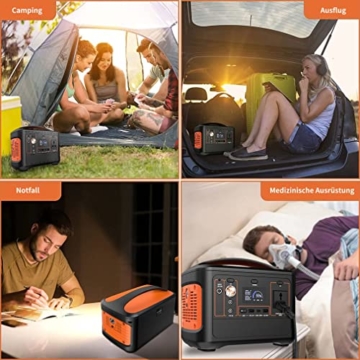 Solargenerator, 540Wh Tragbare Powerstation Stromspeicher mit 100W Faltbares Solarpanel, Solaranlage Komplettset mit AC/DC/USB/LCD Anzeige, für Mobile Reisen, Outdoor Camping Zubehör - 3