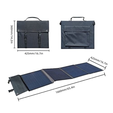 Solargenerator, 540Wh Tragbare Powerstation Stromspeicher mit 100W Faltbares Solarpanel, Solaranlage Komplettset mit AC/DC/USB/LCD Anzeige, für Mobile Reisen, Outdoor Camping Zubehör - 8