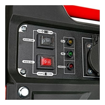 STIER Stromerzeuger SNS-350, Strom Generator, 13l Tankvolumen, 38 Kg, Stromerezuger leise mit 69 dB(A), 4-Takt Motor, Inverter Stromaggregat, mit Ölsensor, Laufzeit bis zu 8 Stunden, max. 3500 W - 8