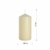 Stumpenkerzen Elfenbein Säulenkerzen Blockkerzen, Durchmesser 6 cm, Höhe 12 cm, geruchsneutral, lange Brenndauer 38h, Set 6 Stück (1 Box) - 2