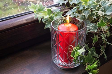 Stumpenkerzen Elfenbein Säulenkerzen Blockkerzen, Durchmesser 6 cm, Höhe 12 cm, geruchsneutral, lange Brenndauer 38h, Set 6 Stück (1 Box) - 6