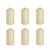 Stumpenkerzen Elfenbein Säulenkerzen Blockkerzen, Durchmesser 6 cm, Höhe 12 cm, geruchsneutral, lange Brenndauer 38h, Set 6 Stück (1 Box) - 1
