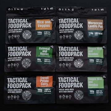 Tactical Foodpack - Ranger vegan/vegetarisch gefriergetrocknete Premium Mahlzeiten | Natürliche Zutaten, schnelle Zubereitung, Lange Haltbarkeit - 4