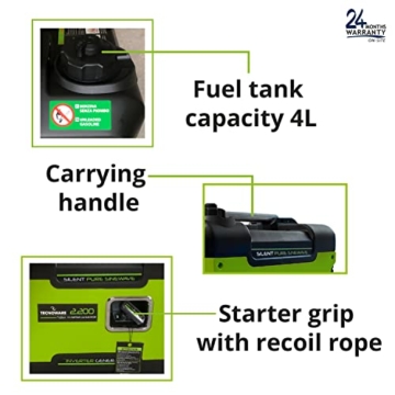 Tecnoware Invertergesteuerter, schallgedämpfter Generator zu 2200 VA, einphasig 230 Vac, 50 Hz, Benzinmotor mit hängenden Ventilen (OHV) (Fassungsvermögen des Tanks 4 Liter), manuelle Einschaltung - 3