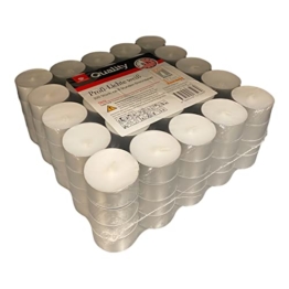 TGQ Teelichter 100er Pack Gastronomie Kerzen Teelicht 8 Stunden Brenndauer - 1