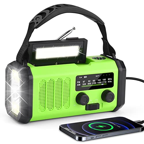 Tragbar Solar Radio, Kurbelradio AM/FM Notfallradio Mit 10000mAh ...