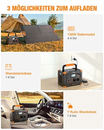 Tragbare Powerstation 1000W 999Wh Solargenerator, 10-Anschlüsse Mobile Stromerzeuger für Draußen, 2 AC-Anschlüsse, 60W USB-C PD Port, LED Licht für Camping, Stromversorgung mehrerer Geräte - 6