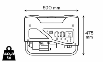 VITO 3kVA 2.5kw Dauerleistung 2700 Watt max. Benzin Stromerzeuger 6.5PS, 16A, 2x230V, Lpa 69dB, 15l Tank, Camping Generator, AVR, Ölsensor, Laufzeit bis zu 13h Notstromaggregat (2.5kW 230V) - 6