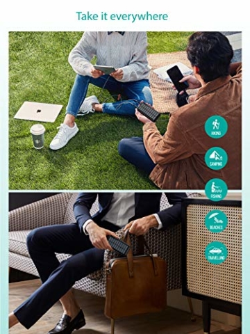 xiyihoo Powerbank Solar 30000mAh, Solar Ladegerät, Dual USB-Ausgang und USB-C-Eingang Externer Akku für Aktivitäten im Freien, Kompatibel mit iPhone, Samsung, iPad, und Andere Smartphones - 6