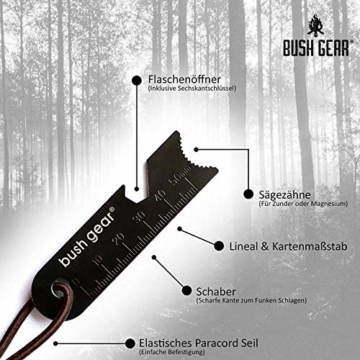 BUSHGEAR Woodz - Feuerstahl mit Handmade Griff - 8, 10 oder 12 mm Dicke - Traditioneller Feuerstarter für Outdoor und Bushcraft Abenteuer (Normal) - 4
