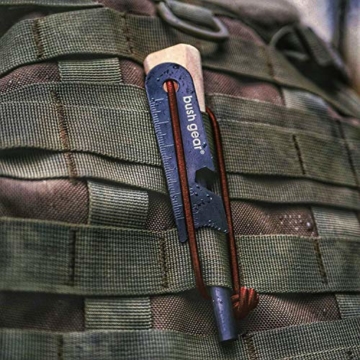 BUSHGEAR Woodz - Feuerstahl mit Handmade Griff - 8, 10 oder 12 mm Dicke - Traditioneller Feuerstarter für Outdoor und Bushcraft Abenteuer (Normal) - 5