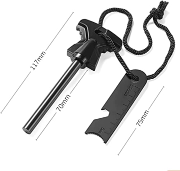 Feuerstarter VIOFOTT,Traditioneller Feuerstarter,Feuerstein-Blöcke,Steels Feuerstahl mit Handmade,Feuerstein mit Extrem Starker Funkenflug für Camping, Outdoor, Survival(2er Set). - 3
