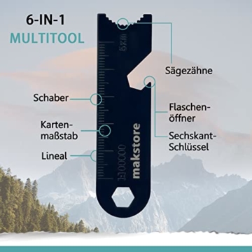 130mmx13mm Feuerstarter Feuerstein Firesteel Set mit Paracord + Schaber für Outdoor Camping (Schwarz) - 5