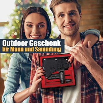 Axt Survival 9 in 1, Camping Axt Groß, Multitool Axt mit Hammerscheide Pfeife, Scharfe Outdoor Camping Beil, Bushcraft Axt, Cooles schwarzes Axt Set, Spaltaxt für Wandern, Backpacking, Jagd, Outdoor - 8