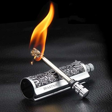 BIASTNR Permanent Match Matchstick Fire Starter 2 Pack, Dragon's Breath Immortal Lighter with Keychain, Kerosin, nachfüllbares Feuerzeug für Camping Wandern - 2