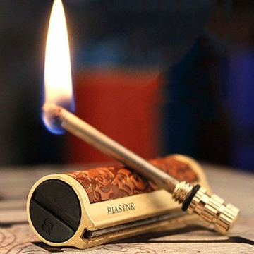 BIASTNR Permanenter Streichhölzer, Schlüsselanhänger, Feueranzünder, unsterbliches Feuerzeug, Kerosin, nachfüllbares Feuerzeug für Outdoor, Camping, Überleben - 2