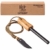 Camp Buddy „Bamboo“ Feuerstahl XXL - Magnesium Feuerstein - Extrem Starker Funkenflug + Holzgriff & Schaber für die Survival Ausrüstung - Feuerstarter für Outdoor & Camping - 1