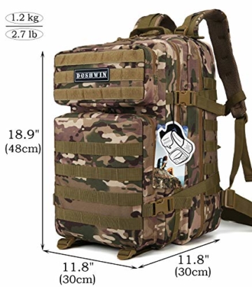 Doshwin 40L Taktischer Militär Rucksack Survival Armee Molle bw Army Tactical Backpack Fluchtrucksack (CP) - 5